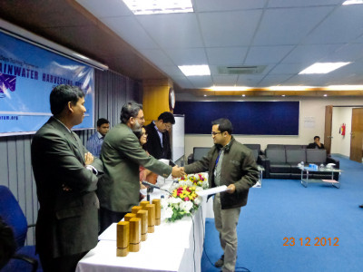 Training Program on Rainwater Harvesting System (22-23 Dec, 2012)